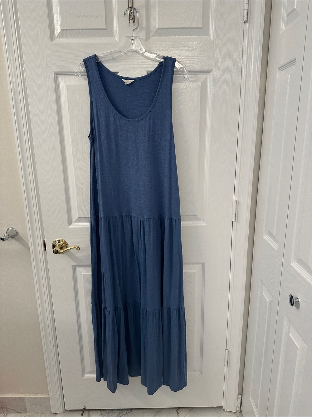 Caslon Sleeveless Tiered Maxi Dress - Blue Medium